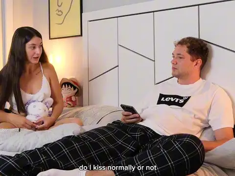 MyHornyKitty and her stepbro share a sofa and get a super-hot flow in their taut cootchie!