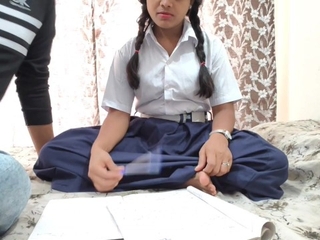 Mumbai Ashu's first-ever time with her instructor: Fat bra-stuffers & backside get pummeled rock-hard by her schoolteacher