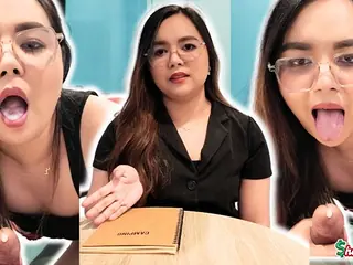 Sharinami teaches tenant how to earn landlord's rent by pleasing her with her mouth and hand - JOI POV